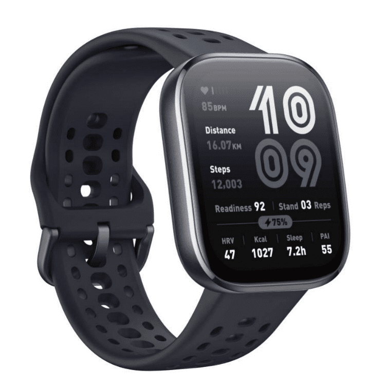 Amazfit Bip 6 Smart Watch 46mm, 14 Day Battery, 1.97" AMOLED Display, GPS & Free Maps, AI, Bluetooth Call & Text, w/Health, Fitness & Sleep Tracker, 140+ Workout Modes, Water-Resistance, Black