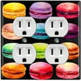 thumbnail image 1 of Metal Light Switch Plate Cover Colorful Macarons French Desserts CAK018, 1 of 13
