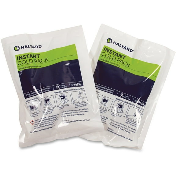 Halyard Instant Cold Pack - 6.3" x 8.5" - 24 / Carton | Bundle of 5