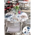 thumbnail image 5 of Outdoor Tablecloth with Umbrella Hole for Patio/Picnic/Party/Camping, Navy Blue Floral Waterproof Table Cloth Round Cover Washable, Watercolor Flowers Farmhouse (Dia 54"), 5 of 8