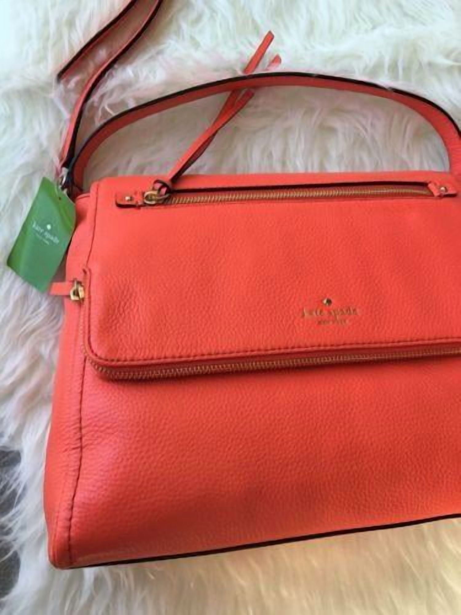 NWT Kate Spade Cobble Hill Toddy Bright Papaya Large Satchel Crossbody $378