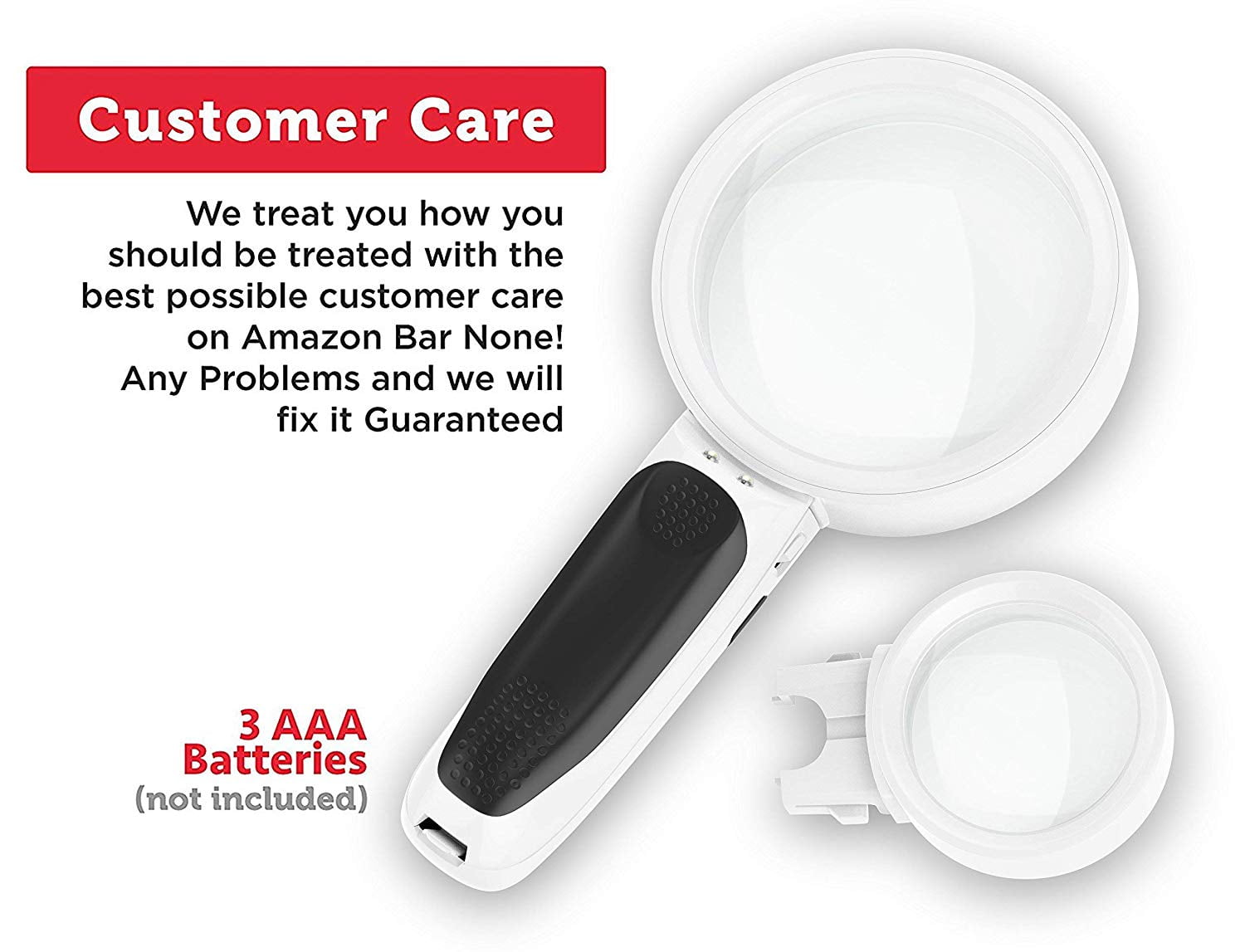 Best Magnifier with Lights for Seniors Macular Degeneration 2Lens