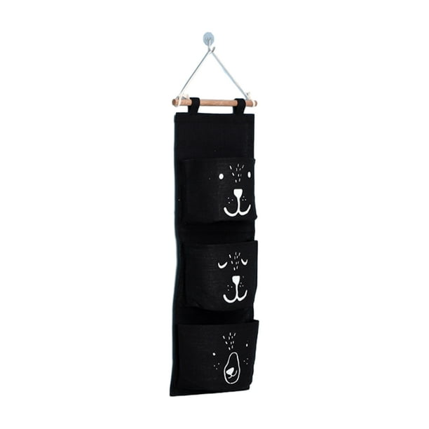 Yuarrent Bolsa de almacenamiento montada en la pared, organización eficiente para un fácil acceso, bolsa de almacenamiento para colgar en la Almacenamiento y organización del hogar Negro