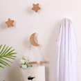 thumbnail image 4 of Wooden Wall Hook 4PCS Self Adhesive Decorative Wardrobe Hooks Star Moon Shape,Hanging Clothes Hat Scarves,for Bedroom Living Room, 4 of 4