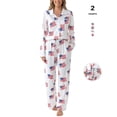 thumbnail image 6 of BOOMNY Independence Day Womens Pajamas Set Long Sleeve July 4Th Pjs Tops Pants Sleepwewar Pyjamas Patriotic Star Striped Graphic Soft Cozy Homewear Loungewear Sets, 6 of 9