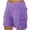 *Purple, variant on Women's High Waisted Lightweight Cargo Knee Length Shorts with Multiple Pockets,Loose Fit Wide Leg Casual Bermuda Pants Red,Womens Plus M