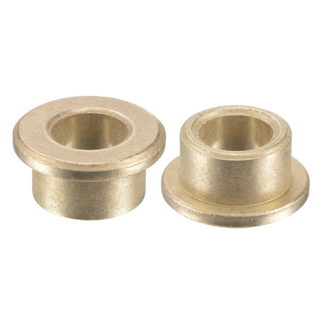 Unique Bargains 8x12x8mm Manchon à Bride Roulements Fritté Bronze Bague Auto-Lubrifiante 2 Pack