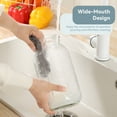thumbnail image 3 of Novelinks Glass Pitcher with Gray Lid,64 Oz Wide Mouth Mason Jar Pitcher with Pour Spout Handle for Lemonade, Cold Brew Coffee, Ice Beverage, Iced Juice,Sun Tea, Fruit Drinks ,1 Pack, 3 of 7