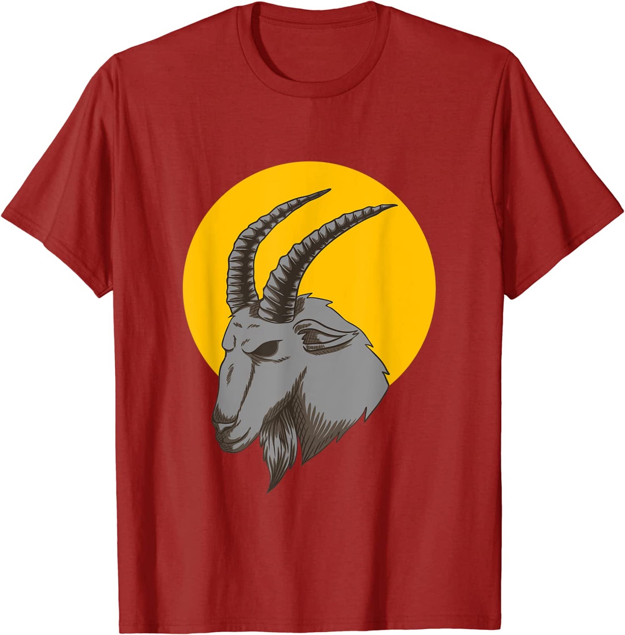 Cool Wild Goat Animal Horn Sunset Silhouette Capricorn TShirt Goat