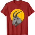 thumbnail image 1 of Cool Wild Goat Animal Horn Sunset Silhouette Capricorn T-Shirt Goat Lover Shirt Farm Animal Goat Gift Tshirt Farm Life Animal Lover Shirt, 1 of 1