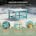 thumbnail image 5 of WestinTrends Malibu Kids 5-Piece HDPE Outdoor Square Patio Dining Table and Chairs Set, Turquoise, 5 of 15