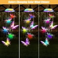 thumbnail image 3 of Fohil Color Changing Butterfly ABS Solar Wind Chimes, Waterproof LED Outdoor Decor, 3 of 8