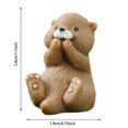 thumbnail image 2 of Adorable Miniature Figurine Resin Sculpture for Fairy Gardens Desktop Display Unique Home Statue, 2 of 3