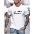 thumbnail image 1 of Mom's Favorite Print T Shirt, Tees For Men, Casual Short Sleeve T-shirt For Summer Tee For Adult, Men, Women, Teen, Teenager, Adolescent, Youth, 1 of 4