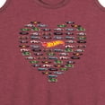 thumbnail image 3 of Hot Wheels - Valentine's Hot Wheels Heart - Women's Racerback Tank Top, 3 of 5