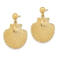 thumbnail image 2 of FB Jewels 14K Yellow Gold Scallop Dangle Earrings, 2 of 3