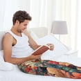 thumbnail image 6 of Picia Butterflies In Blooming Garden Mens Soft Woven Cotton Elastic Waistband Sleep Pajama Pant Lounge Sleep Pant With Pockets And Drawstring-Medium, 6 of 9