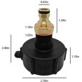 thumbnail image 2 of IBC Tank Tap Adapter Brass Garden Tap 3/4'' Thread Connector Replacement Valve Fitting Parts Accessories for Water Storage Tank, 2 of 7