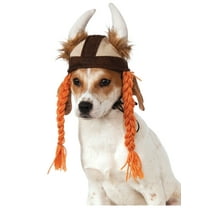 Viking Hat w/Braids Pet Costume