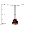 thumbnail image 3 of Star K � 7mm Trillion Genuine Garnet Bar Pendant Necklace, 3 of 9