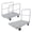 2-Rail, variant on Ataucjin Heavy Duty Steel Panel Truck Cart with Wheels，2-Bar & 3-Bar Handrail Options,2500 Lb Capacity Rolling Cart for Sheetrock, Plywood, Furniture,Flatbed Push Cart with Swivel Casters