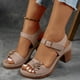 thumbnail image 1 of MKLEKYY Sandalias de Plataforma para Mujer, Estilo Europeo y Retro, de Comercio Exterior, de Talla Grande, Huecas, Ligeras, Con Suela Suave, Informales 955, 1 of 4