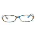 thumbnail image 3 of Small Rectangle Flower Print Anti-blue Light Reading Glasses 2.00 Spring Hinges Readers for Women +2.00 strength, 3 of 7