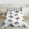 thumbnail image 2 of Castle Fairy Cartoon Polka Dots Bowtie 2Pcs Bedding Comforter Set for Teens Women Men,Black White Twin Comforter Sets,Kawaii Bowknot Breathable Bedding Set,Super Cozy Room Decor, 2 of 8