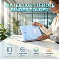 thumbnail image 4 of 11 Hole Expanding File Pockets for Binder, Expandable Binder Folder with Snap Button Closure, High Capacity PP File Bags for Letter A4 Size Documents, File Folder Organizer for studying essentials, 4 of 9