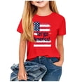 thumbnail image 6 of Afuyipoi Independence Day Kids T-Shirt July 7th Patriotic Graphic Tee Summer Shirt Print Youth Holiday Celebration Apparel Red Size 4-5 Years, 6 of 6