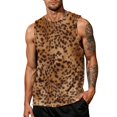 thumbnail image 3 of HAJWOH Men Leopard Printed Tank Top Muscle Sleeveless Summer Big and Tall Summer Beach Soft Gym Shirts, 3 of 6