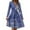 Royal Blue, variant on Xyxonk Women's Casual Dresses Formal Long Sleeve Teacher Dress Fall Tie Waist A-Line Dress Office V-Neck Floral Print Dresses Gray 2XL