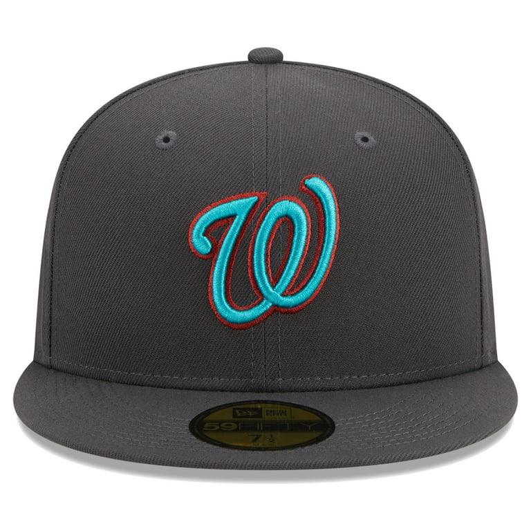 Men's New Era Graphite Washington Nationals Print Undervisor