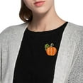 thumbnail image 4 of Halloween Rhinestone Pumpkin Brooch,Oil-Dripping Cardigan Pin,Thanksgiving Green Leaf Brooches,Holiday Brooch,Cute Fall Holiday Festival Hat Bag Suit Dress Accessories Jewelry Gift Souvenir,Orange, 4 of 8