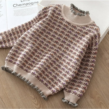 

Cathalem Love Shirt for Girls A Sweater Bottomed Sweater Clothes Tops Long Baby s Sleeves With Long Girl s Girls Outfits Size 5 Shirt Beige 6-7 Years