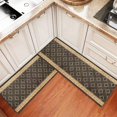 thumbnail image 1 of Kitchen CPDD Sets, 2 Pieces Super Absorbent Polypropylene Non-Slip Machine Washable Kitchen CPDD s and Mats Doormat Runner Carpet Set, 20"x32"+20"x59" (Coffee) Coffee 20"x32"+20"x59", 1 of 7