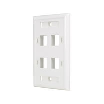 Tripp Lite N042-001-04-WH White Keystone Faceplate - 4 Ports