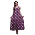 thumbnail image 1 of Bimba Robe Longue Maxi Imprimée à Bretelles Spaghetti Ajustables en Rayonne Florale pour Femmes Boho-Grande, 1 of 5