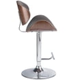 thumbnail image 4 of Trent Home 32.7" Mid-Century Metal Adjustable Height Lift Bar Stool in Brown, 4 of 9