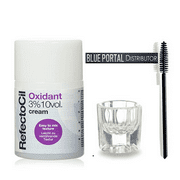 RefectoCil CREAM Oxidant 3% 10 VOL 3.38 oz + Mixing Dish & Mascara Brush