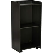 AdirOffice Black Wood Mobile Presentation Lectern Stand with Shelves with Black Presentation Stand Podium Lectern Cover