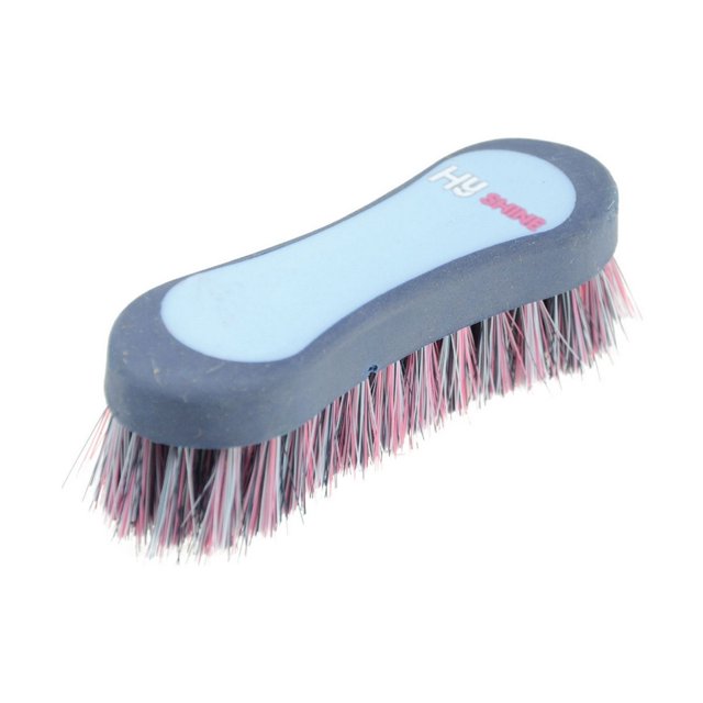 HySHINE - Cepillo de cara Pro Groom para caballos (Azul Marino/Azul Claro)