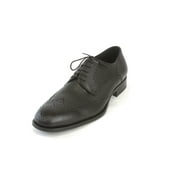 J. LINDEBERG Men's Brogue 5 Saffiano Leather Shoes, Black, Sz 11