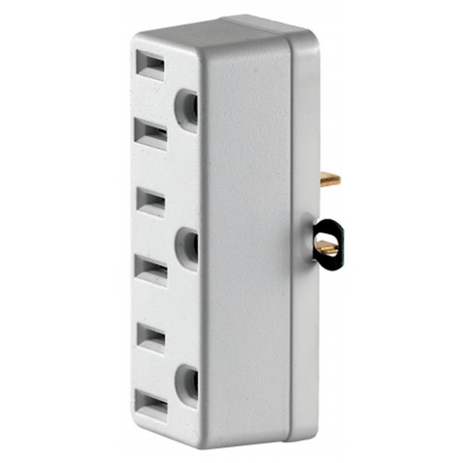 Leviton White Triple Tap PlugIn Outlet Adapter C220069800W