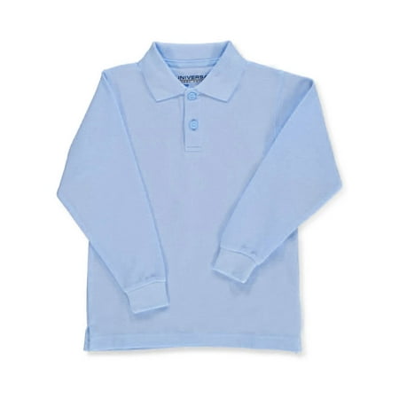 - Unisex Boys Girls Long Sleeve Pique Polo Shirt w/Stain Release (2T-20)