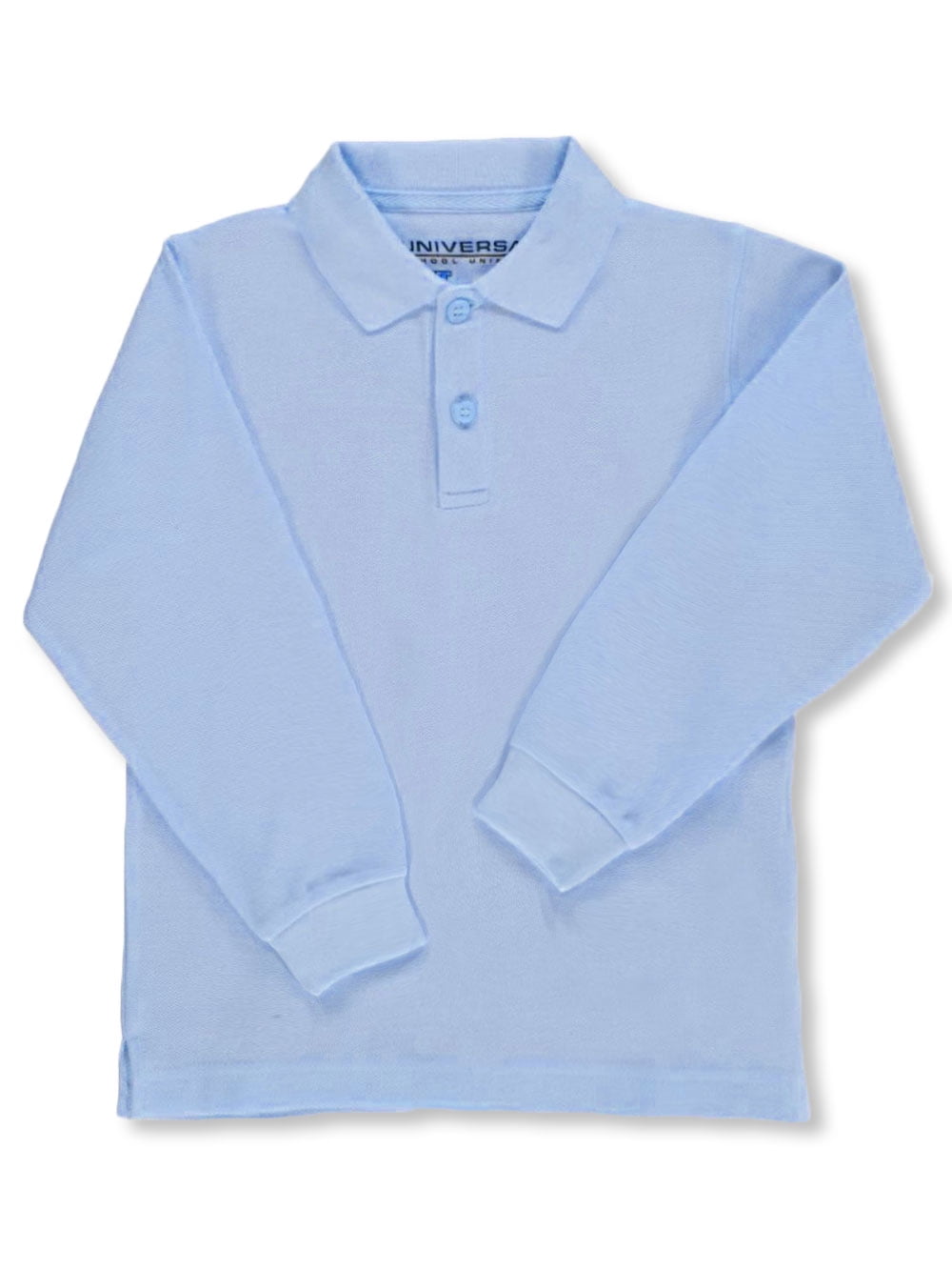 Unisex Boys Girls Long Sleeve Pique Polo Shirt w/Stain Release (2T20