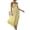 Light Yellow, variant on Women's Cutout Square Neck Midi Cami Dress with Ties and Ruched Backless Fit 95% Polyester 5% Spandex Imported Easy Care