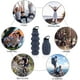 thumbnail image 4 of Botella de agua plegable de viaje de 18 oz, botellas de agua plegables de silicona reutilizables sin BPA para gimnasio, camping, senderismo, botella de agua deportiva portátil a prueba de fugas con mosquetón (gris oscuro) Sincero Electrónica, 4 of 5