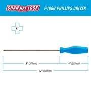 CHANNELLOCK #1 x 8-inch Professional Phillips Screwdriver, Precision Machined with Magnetic Tip & Tri-Lobe Grip, Ideal for Home Improvement, Made in USA (P108H)