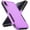 Purple (PC) + Black (TPU), variant on Dual Layer Phone Case compatible with Apple iPhone XR 6.1 inch, Shockproof Heavy Duty Rugged Bumper Cover with Screen Protector, 16FT Military Grade Drop Tested, Black